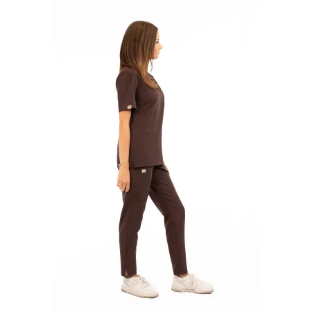 Spodnie medyczne MEDI TEDDY - NAVARETTE DARK CACAO